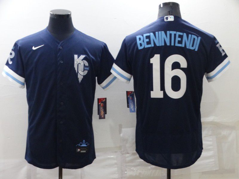Men Kansas City Royals #16 Benintendi Blue City Edition Elite Nike 2022 MLB Jersey->kansas city royals->MLB Jersey